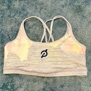 Peloton x Wear it to Heart (With) Women's Gray Sports Bra
